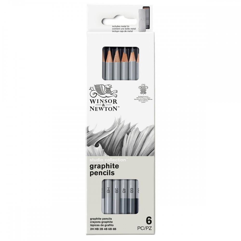 Lápis Para Desenho Winsor & Newton - Conjunto com 6 Lápis Winsor & Newton