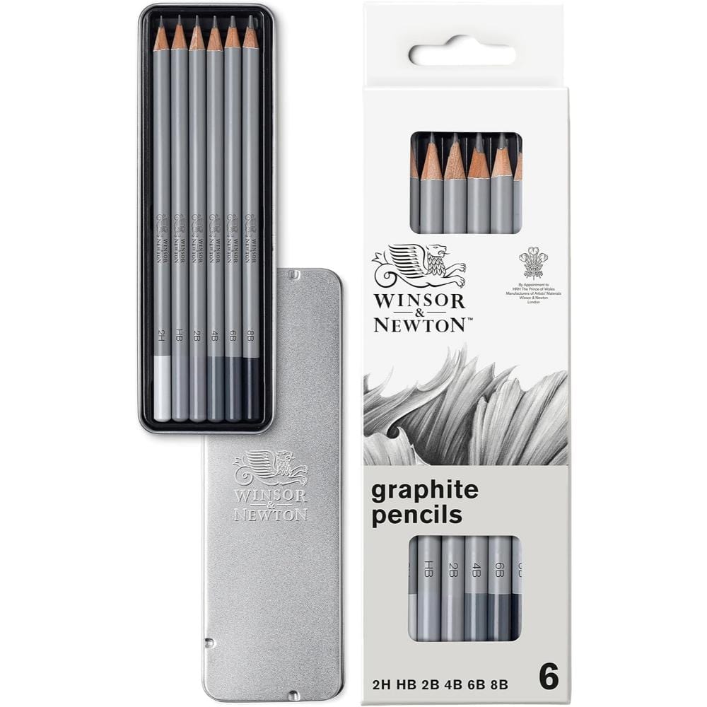 Lápis Para Desenho Winsor & Newton - Conjunto com 6 Lápis Winsor & Newton