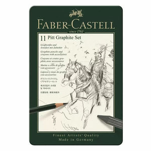 Lápis Pitt Graphite Set - Estojo com 11 Peças Faber-Castell
