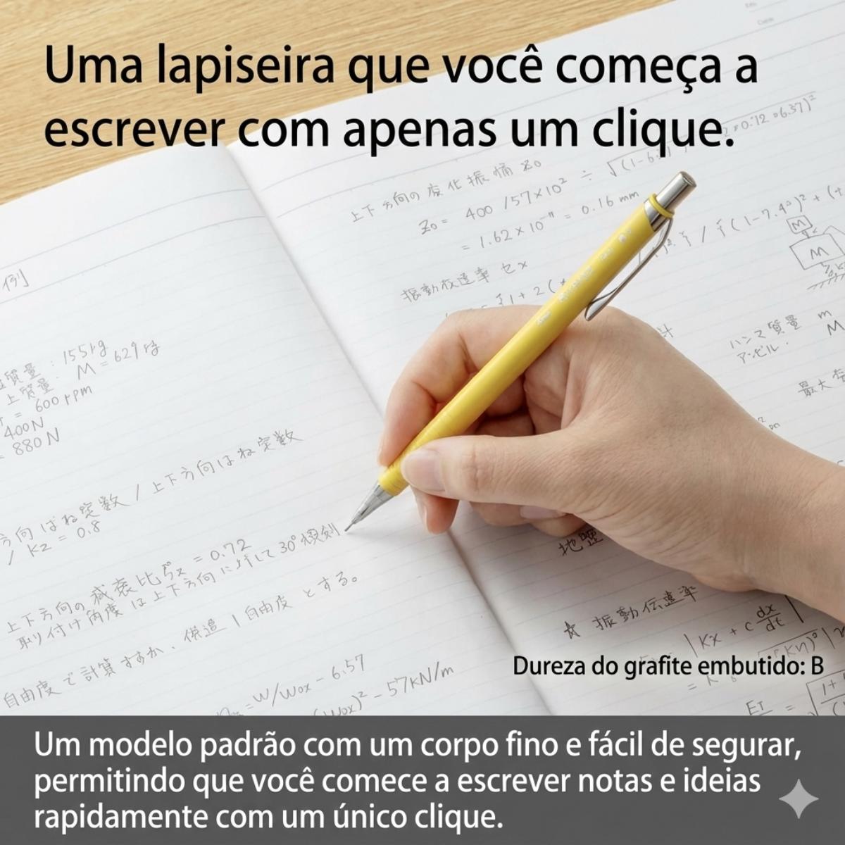 Lapiseira Pentel Orenz Colors - 0,5mm - Amarelo Pentel