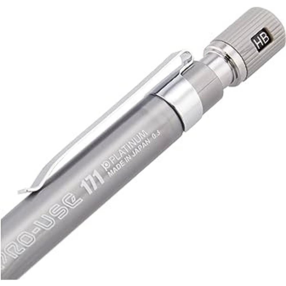 Lapiseira Platinum Pro Use 171 - 0,3mm - MSDA-1500A 9 - Silver Platinum