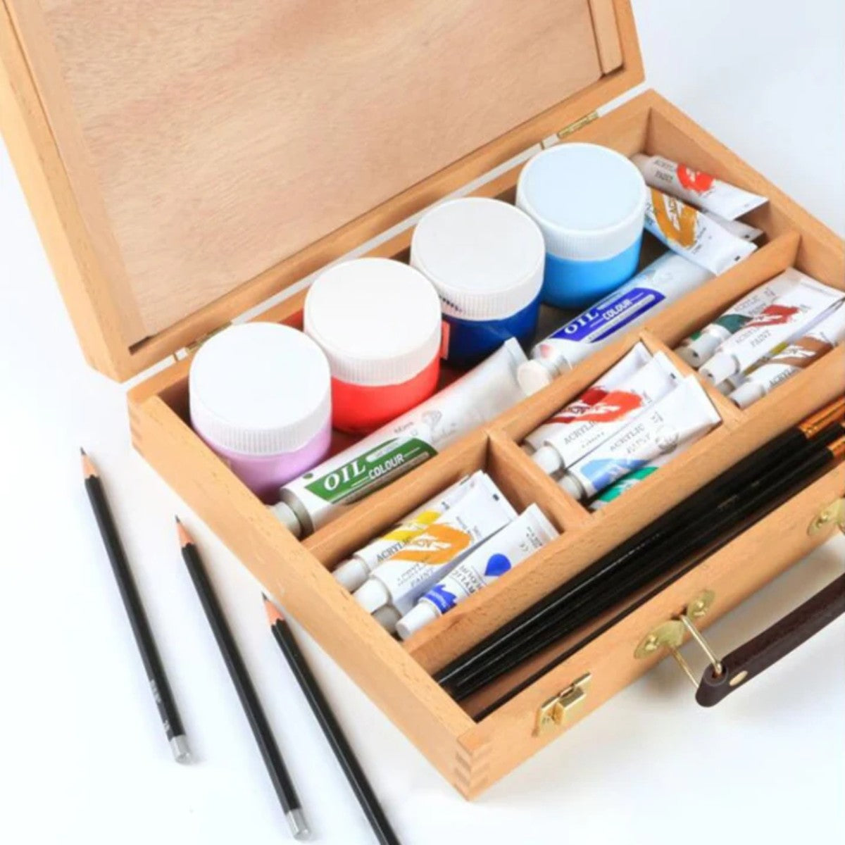 Maleta do Artista Sinoart Art Box Com Paleta Removível - E0041 Livraria Skilo