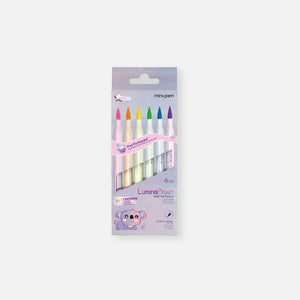 Marca Texto Brush Pen - Lumina Highliter - 6 Cores Neon
