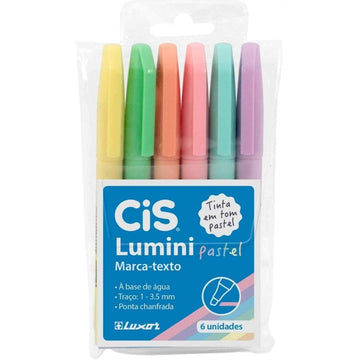Marca Texto Cis Lumini - 6 Tons Pastel Cis