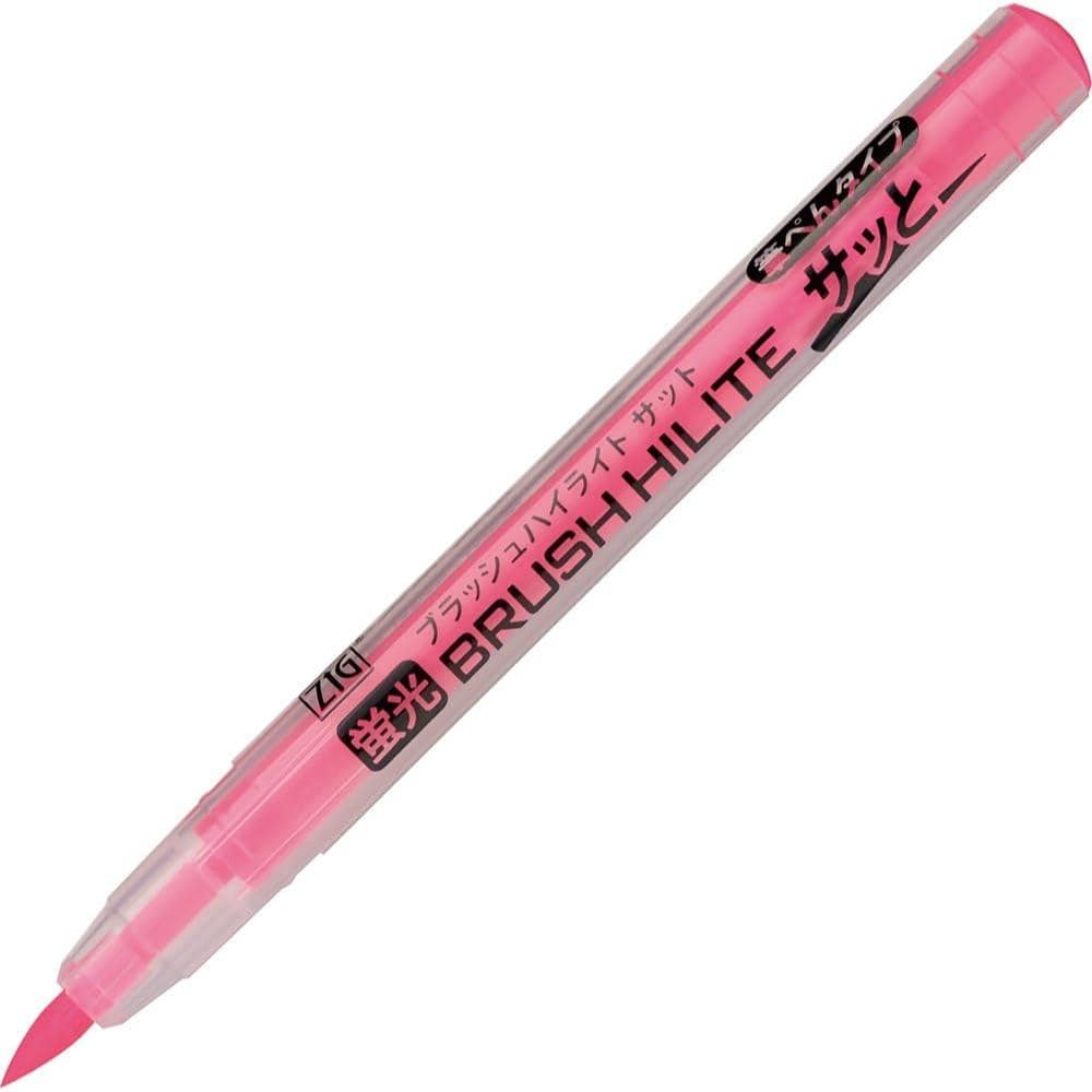 Marca Texto Kuretake Brush High Lite Quick C - Estojo com 5 Kuretake