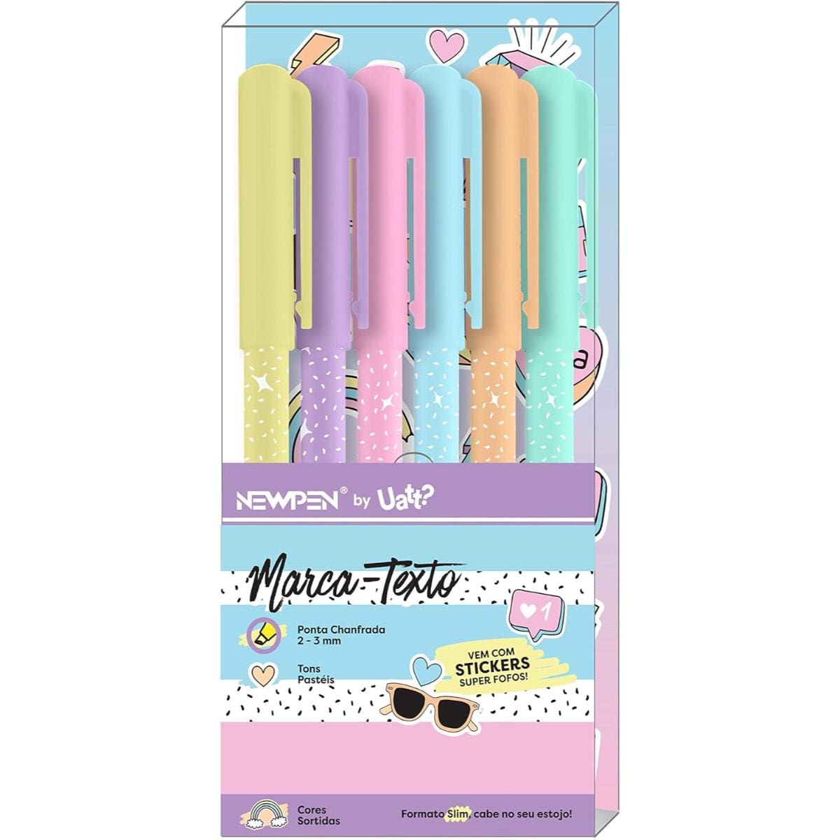 Marca Texto Newpen by Uatt - Melhores Amigas - Tons Pastel NewPen