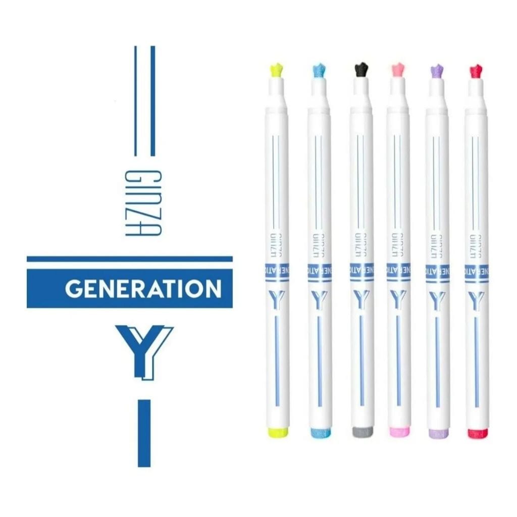 Marca Texto Newpen Ginza Generation Y - 6 Cores NewPen