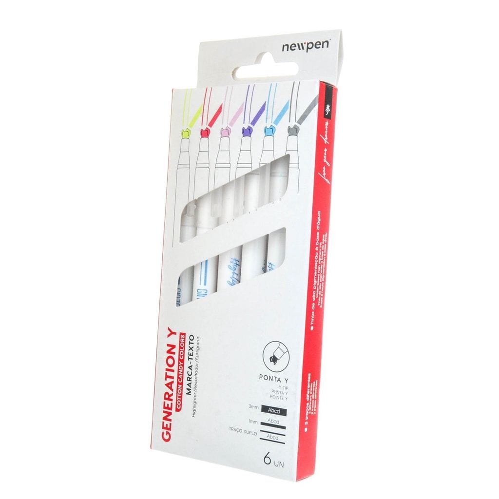 Marca Texto Newpen Ginza Generation Y - 6 Cores NewPen