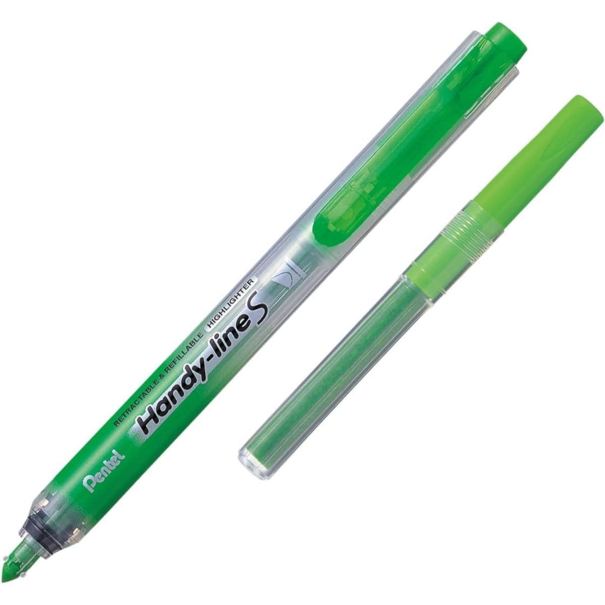 Marca Texto Pentel Handy Lines - Retrátil e Recarregável Verde Pentel