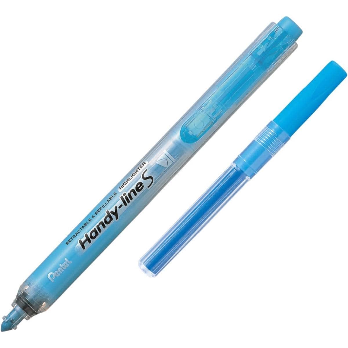 Marca Texto Pentel Handy Lines - Retrátil e Recarregável Azul Pentel