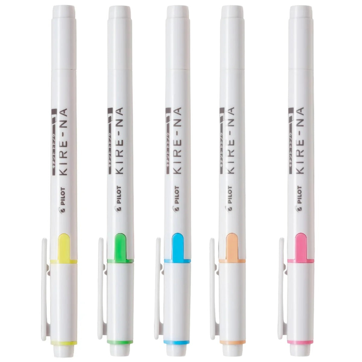 Marca Texto Pilot Kirena - Ponta Dupla - Kit com 5 Cores Pilot Marca Texto