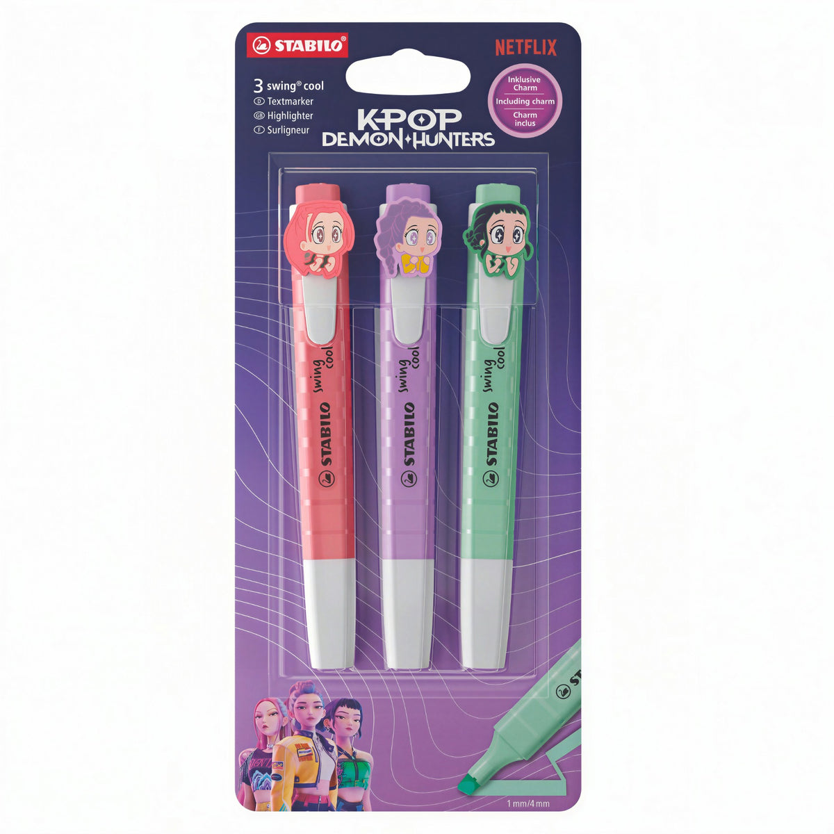 Marca Texto Stabilo Swing Cool - Kit com 3 Cores - 275/3-2-2 Stabilo
