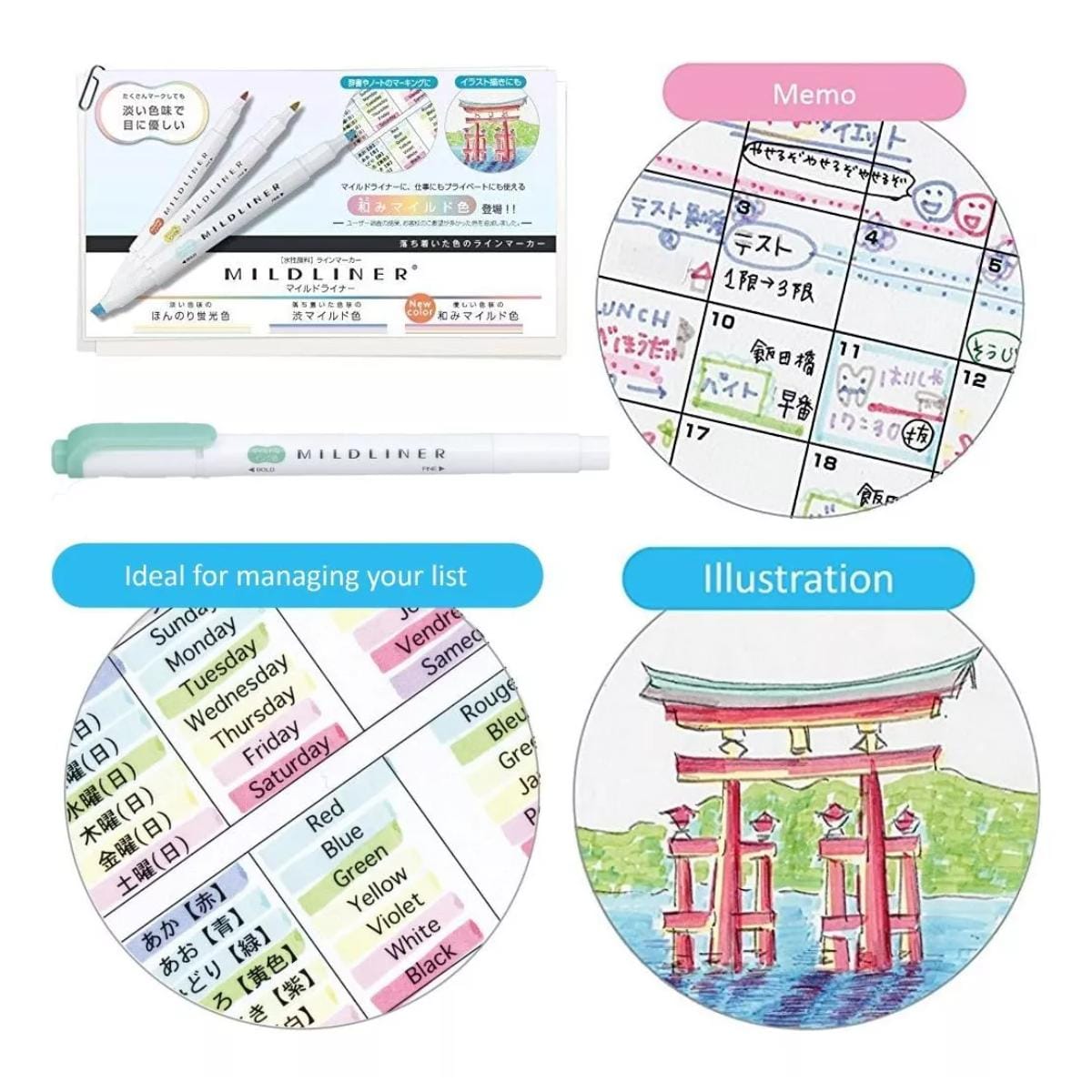 Marca Texto Zebra Mildliner - Cores Zebra