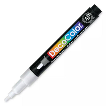 Marcador Artistico Decocolor Acrylic FIne - Branco - Uso Profissonal Marvy Uchida
