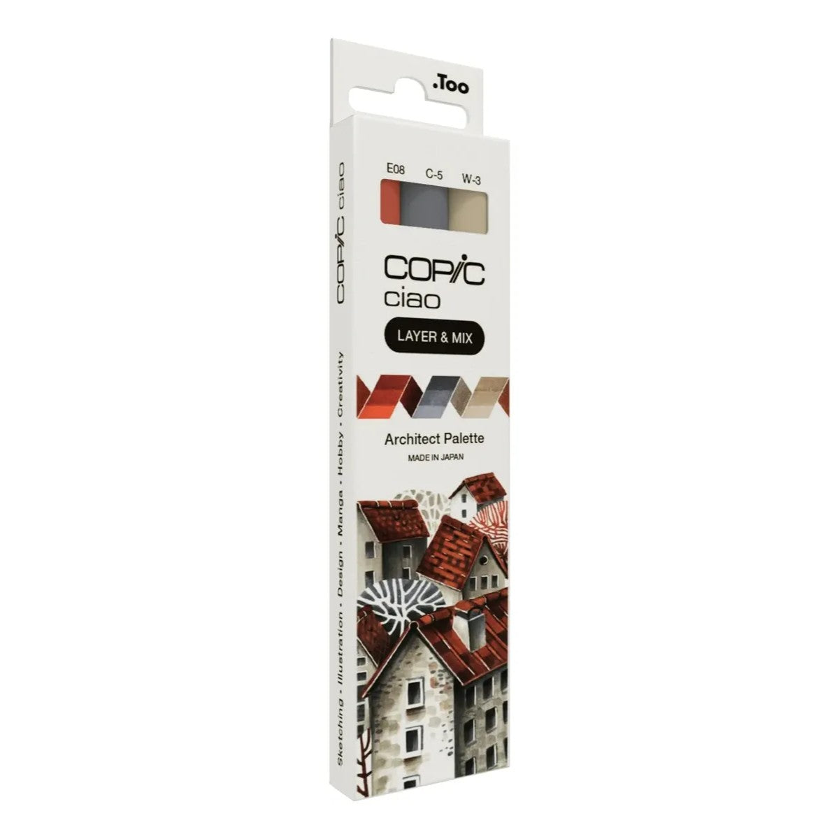 Marcador Copic Ciao Layer & Mix - Architect Palette - 3 Cores Copic