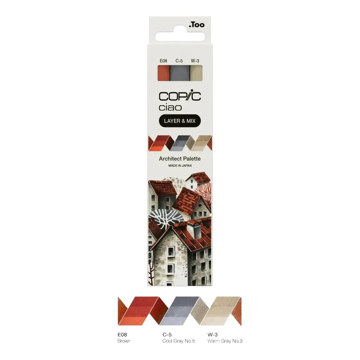 Marcador Copic Ciao Layer & Mix - Architect Palette - 3 Cores Copic