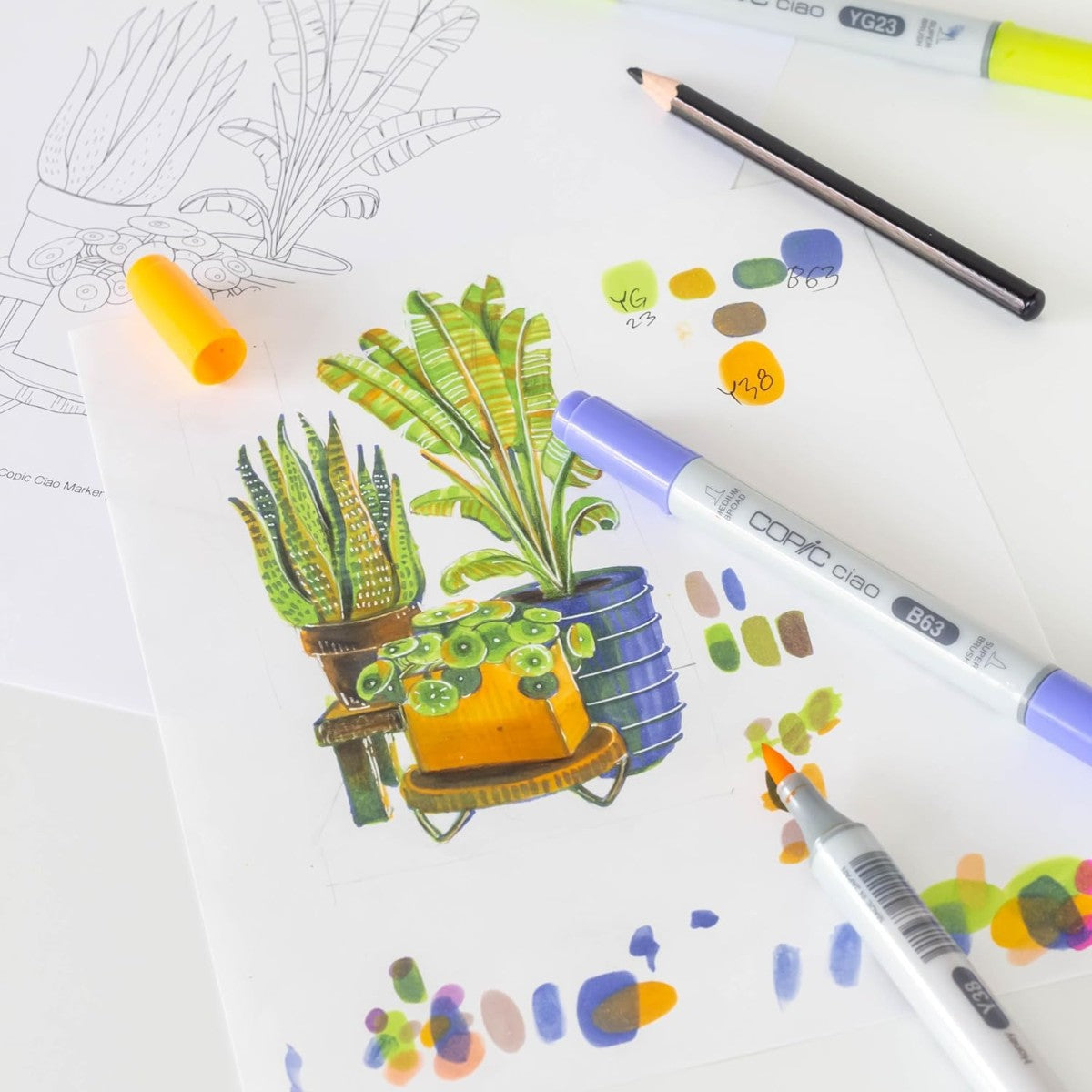 Marcador Copic Ciao Layer & Mix - Botanic Palette - 3 Cores Copic