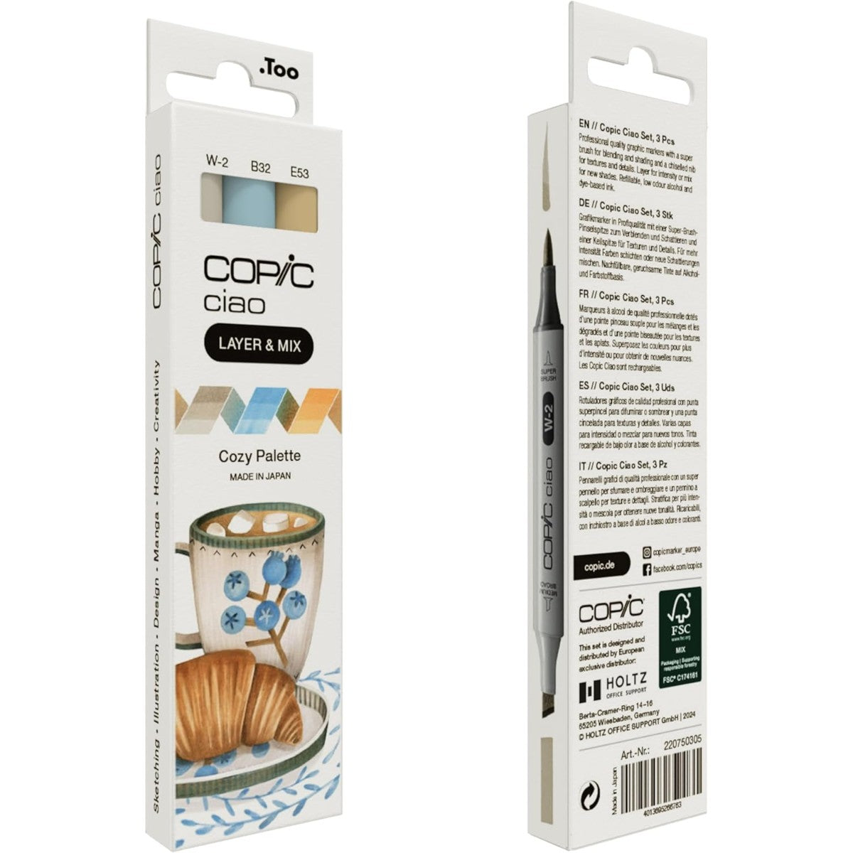 Marcador Copic Ciao Layer & Mix - Cozy Palette - 3 Cores Copic