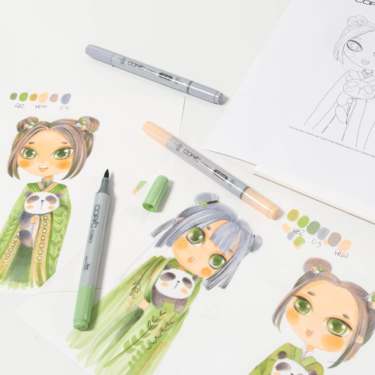 Marcador Copic Ciao Layer & Mix - Natural Palette - 3 Cores Copic