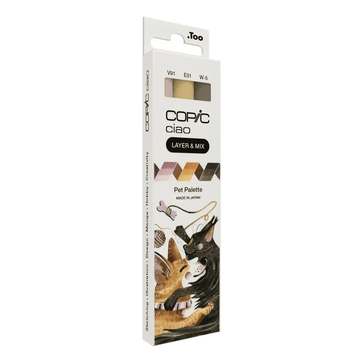 Marcador Copic Ciao Layer & Mix - Pet Palette - 3 Cores Copic