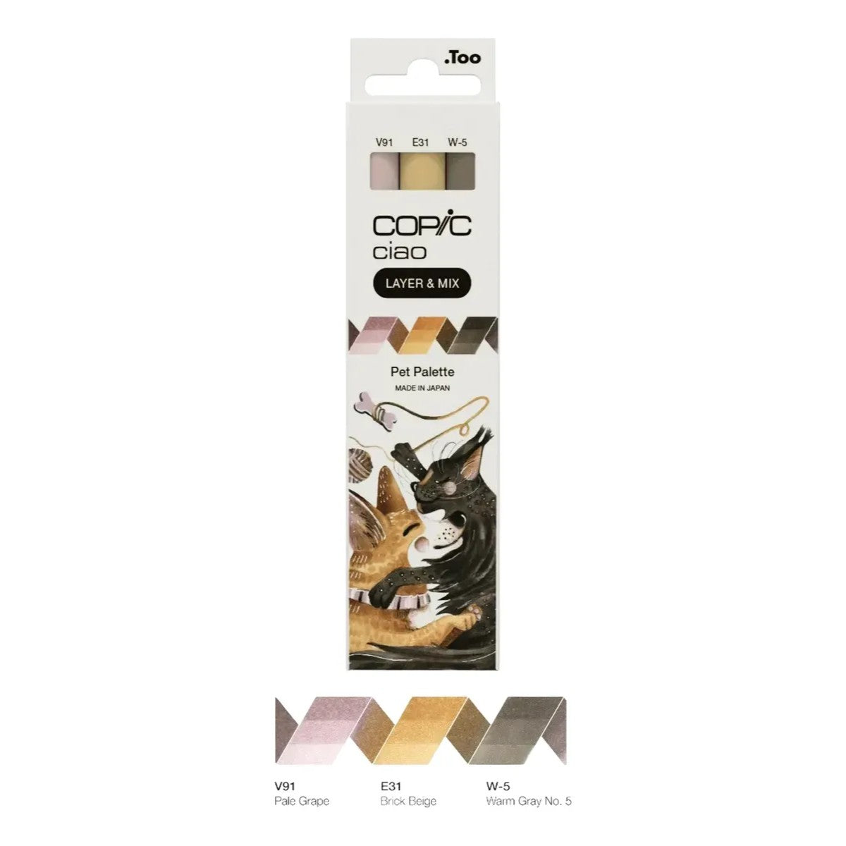 Marcador Copic Ciao Layer & Mix - Pet Palette - 3 Cores Copic
