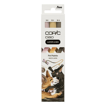 Marcador Copic Ciao Layer & Mix - Pet Palette - 3 Cores Copic
