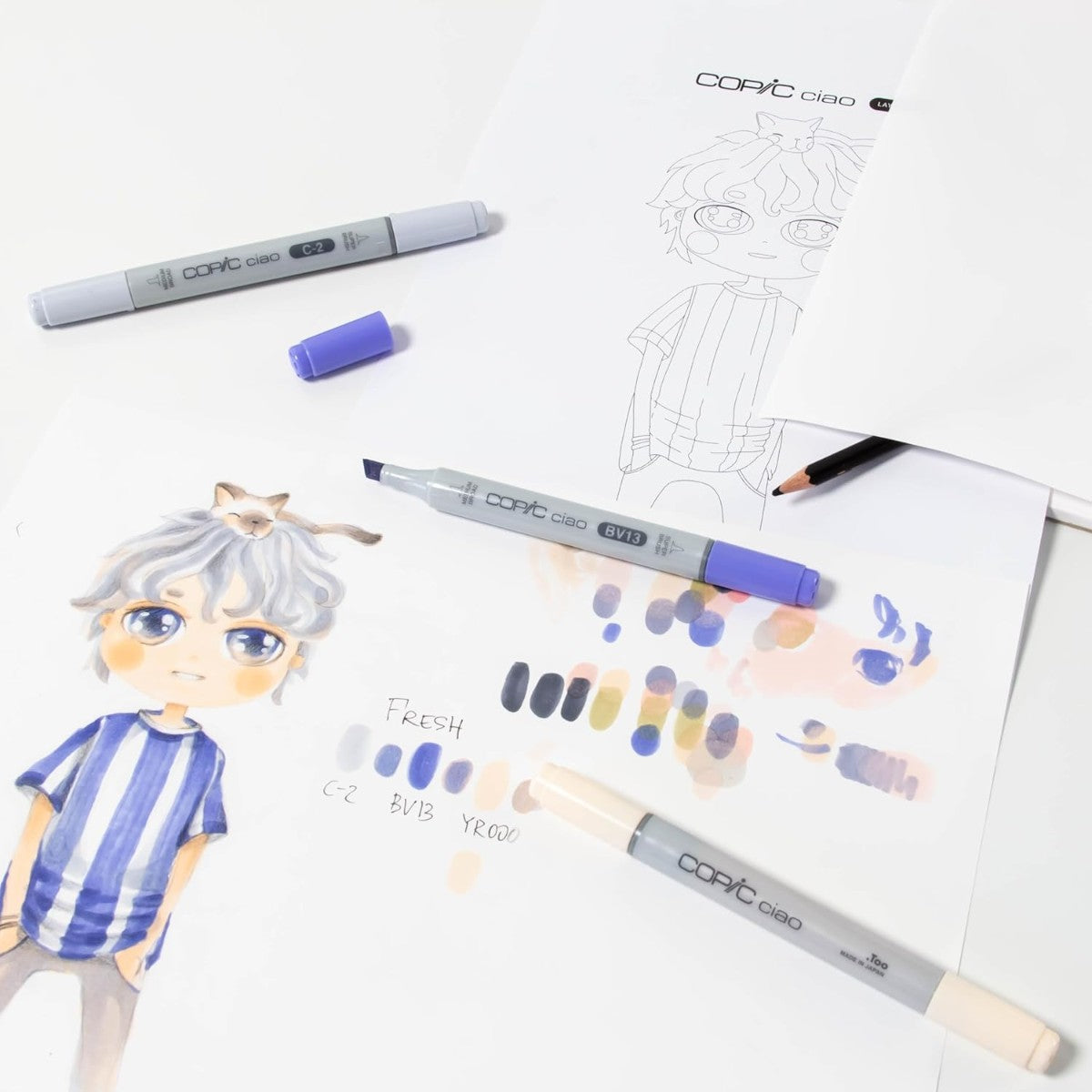 Marcador Copic Ciao Layer & Mix - Serene Palette - 3 Cores Copic
