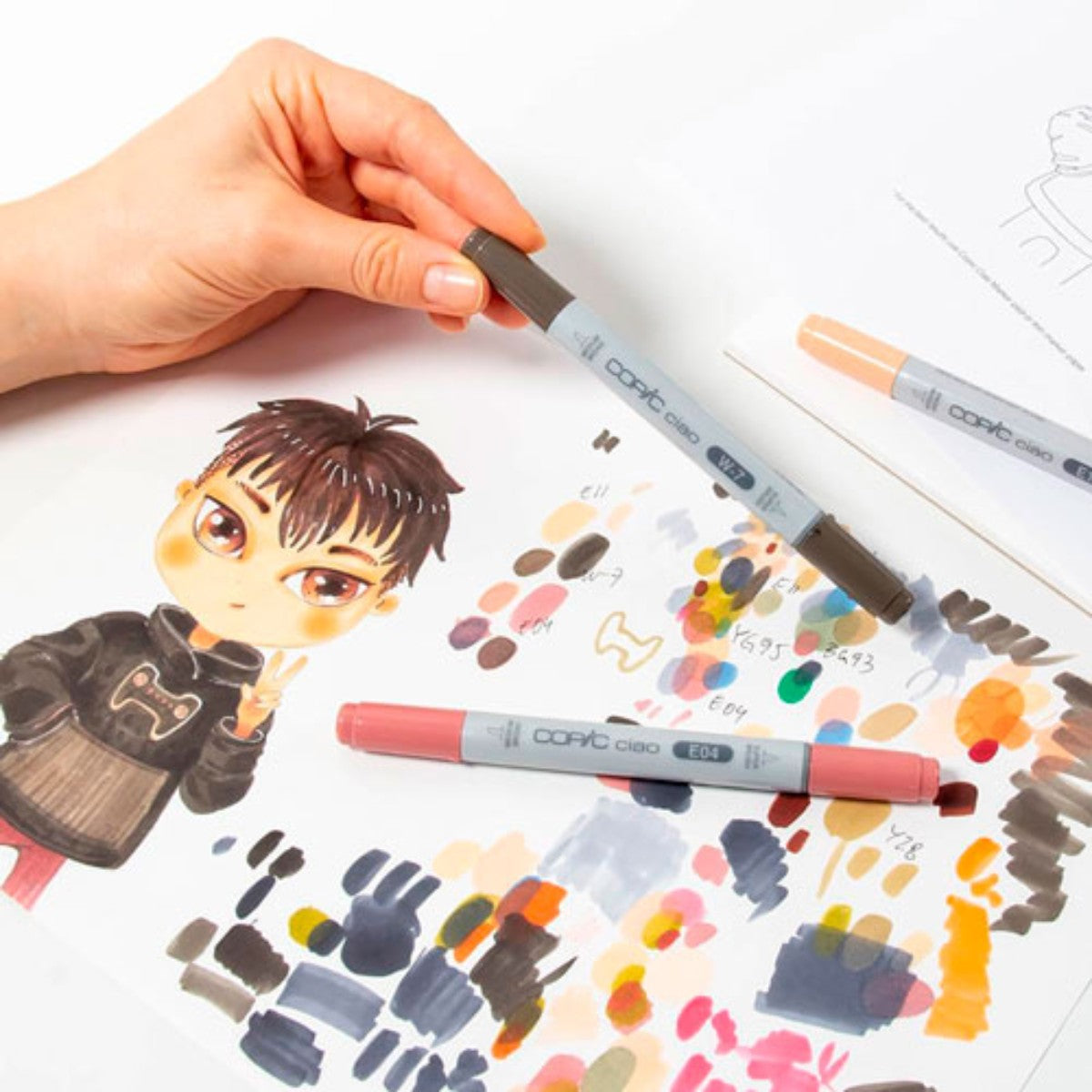 Marcador Copic Ciao Layer & Mix - Warm Palette - 3 Cores Copic