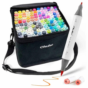 Marcador Ohuhu 120 Cores - Honolulu B - Ponta Brush e Fina