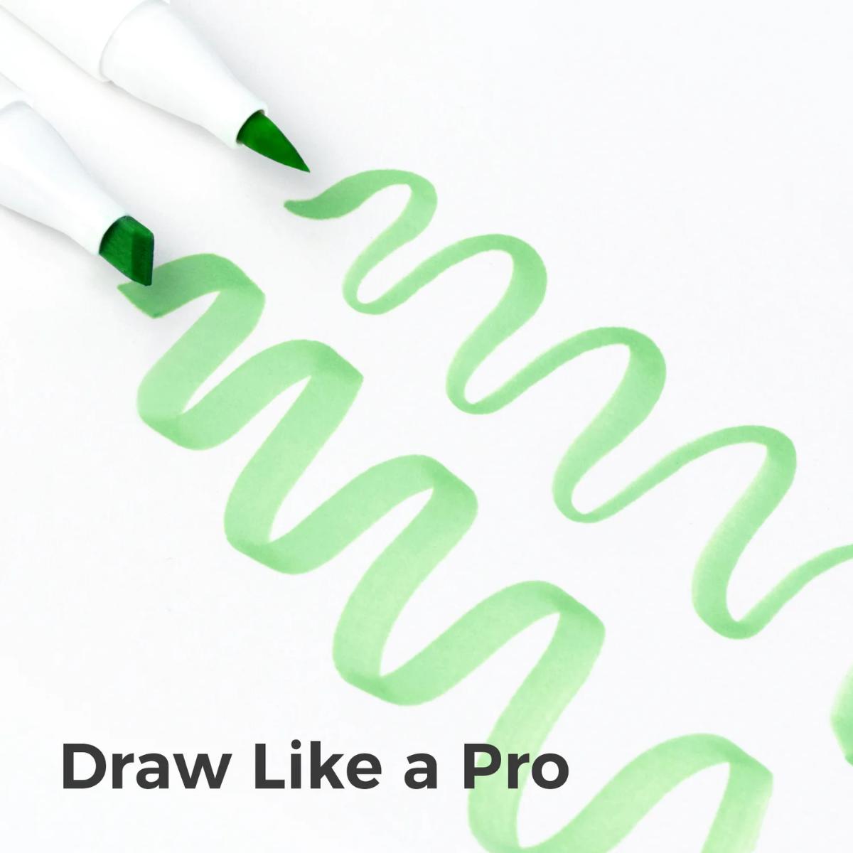 Marcador Ohuhu 120 Cores - Honolulu - Ponta Brush e Chanfrada Livraria Skilo