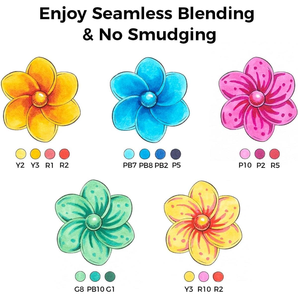 Marcador Ohuhu 320 Cores - Honolulu B - Ponta Brush e Fina Ohuhu