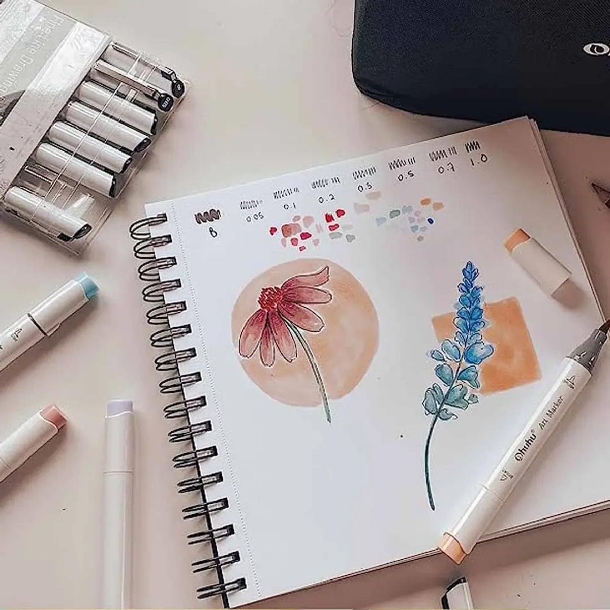 Marcador Ohuhu 48 Tons Médios - Honolulu - Ponta Brush e Chanfrada Livraria Skilo