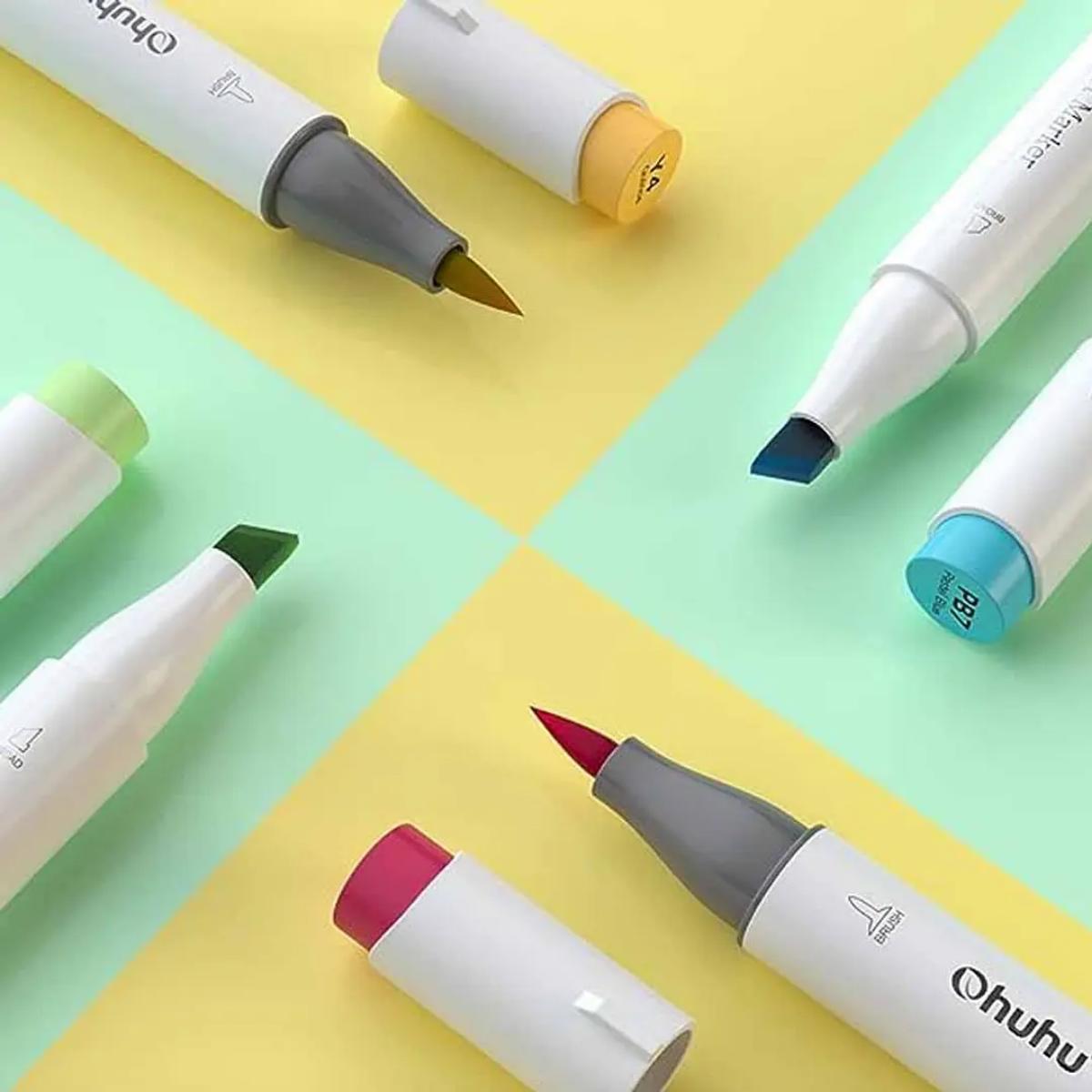 Marcador Ohuhu 48 Tons Médios - Honolulu - Ponta Brush e Chanfrada Livraria Skilo