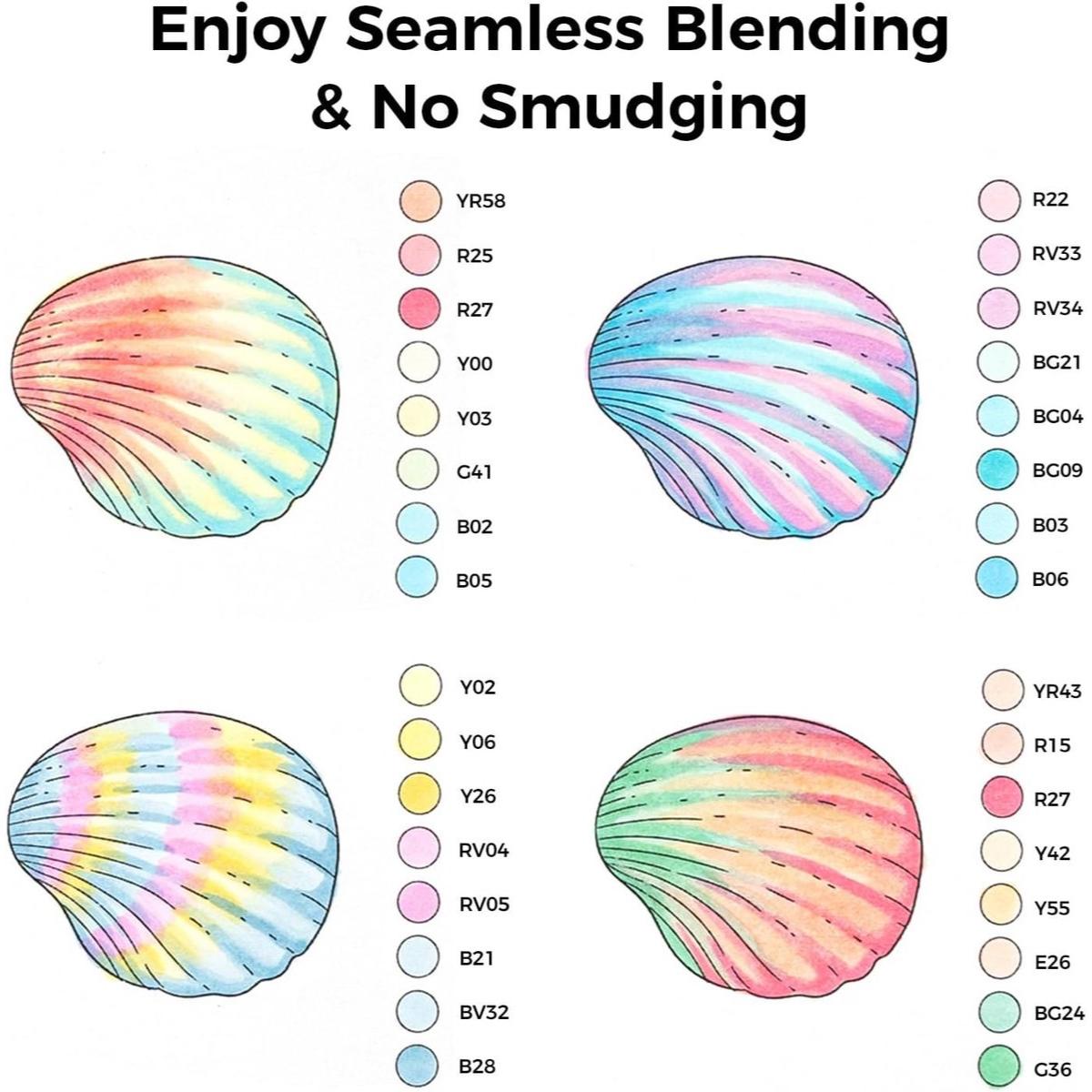 Marcador Ohuhu 48 Tons Pastel - Honolulu - Ponta Brush e Chanfrada Ohuhu