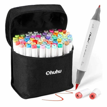 Marcador Ohuhu 72 Cores - Honolulu B - Ponta Brush e Fina Ohuhu