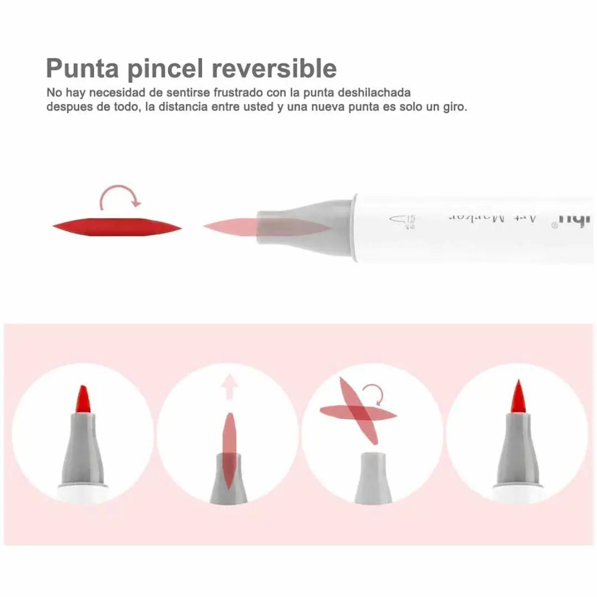 Marcador Ohuhu 72 Cores - Honolulu - Ponta Brush e Chanfrada Livraria Skilo