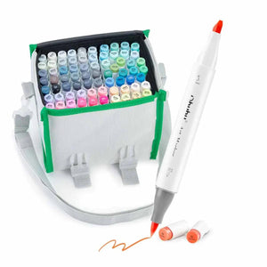 Marcador Ohuhu 72 Cores - Honolulu - Ponta Brush e Chanfrada