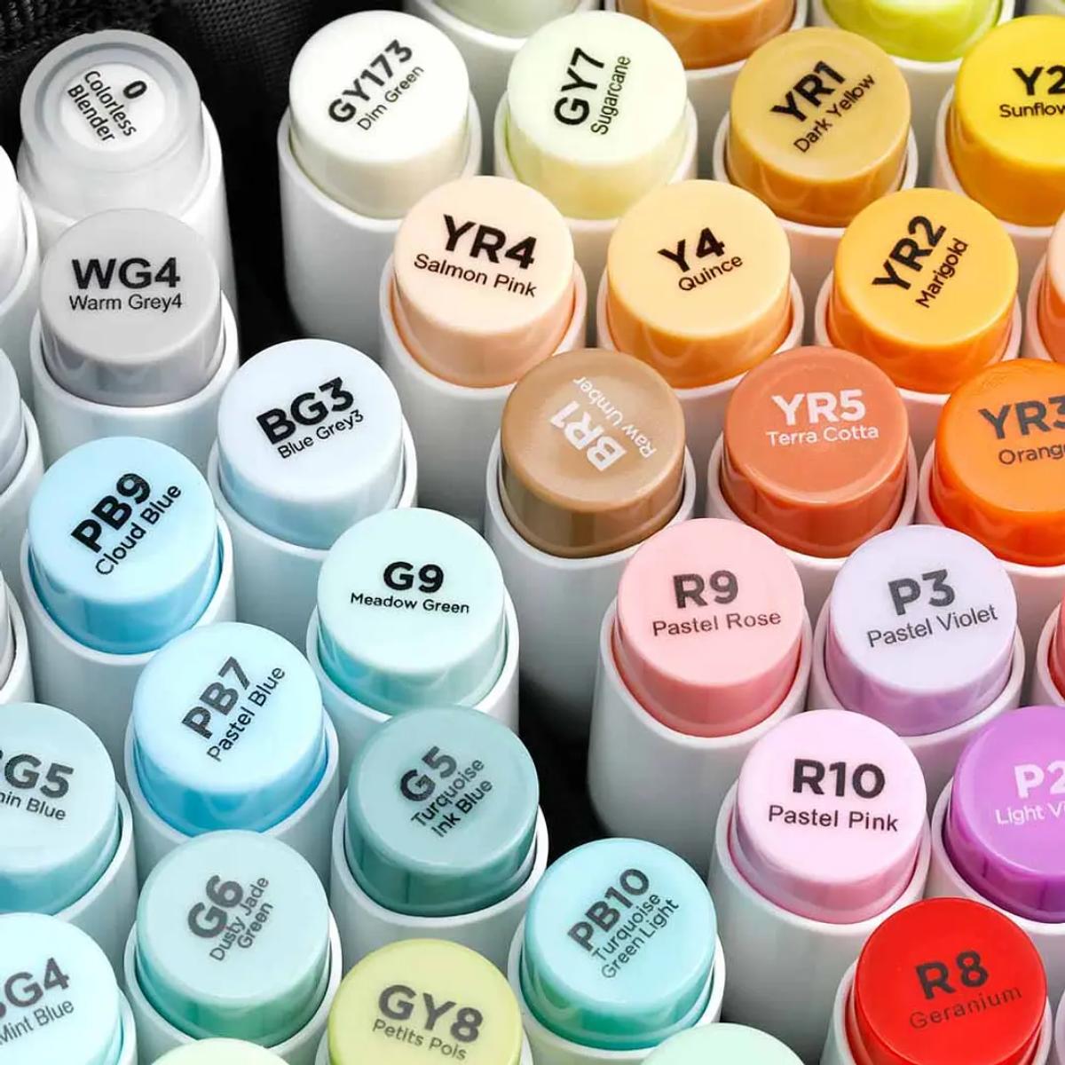 Marcador Ohuhu 72 Cores - Honolulu - Ponta Brush e Chanfrada Livraria Skilo