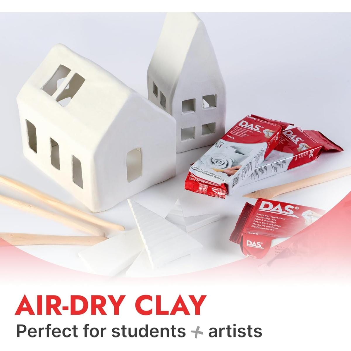 Massa de Modelar Cerâmica Fria Branca - 1kg - DAS DAS - Canson