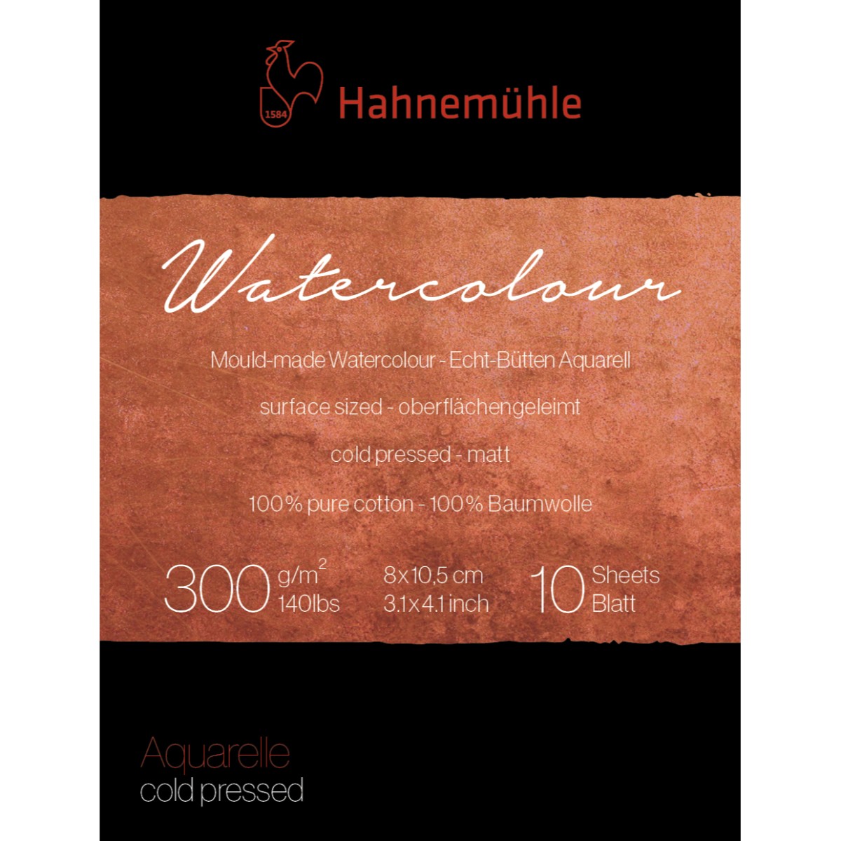 Mini Bloco Aquarela Hahnemuhle The Collection - 300g - 8x10,5cm - Textura Fina Livraria Skilo
