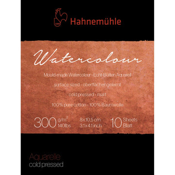 Mini Bloco Aquarela Hahnemuhle The Collection - 300g - 8x10,5cm - Textura Fina Livraria Skilo