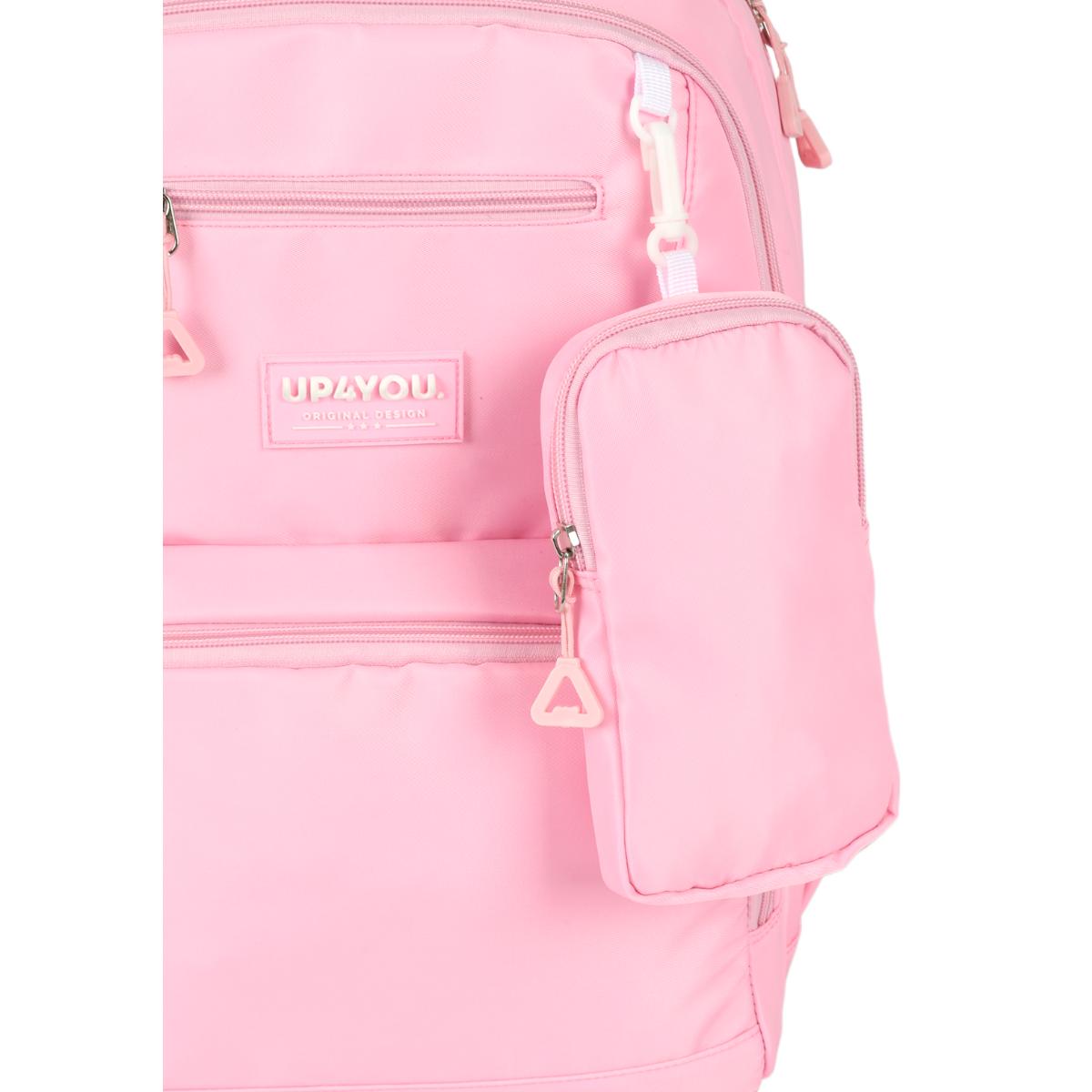 Mochila com Estojo Up4You - United Colors - Pastel Pink Up4You