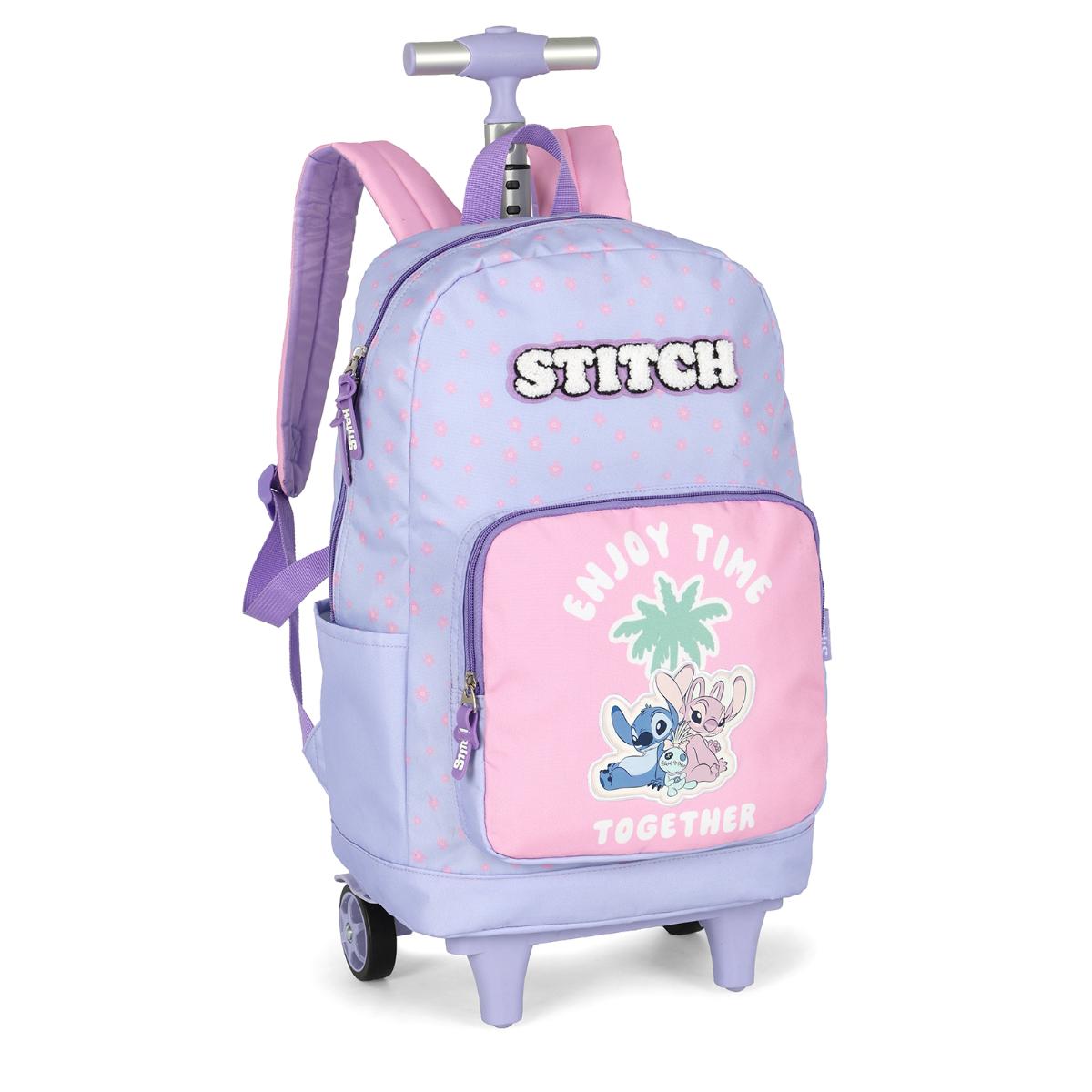 Mochila com Rodas Stitch - Enjou Time Together - Pastel Lilac Up4You