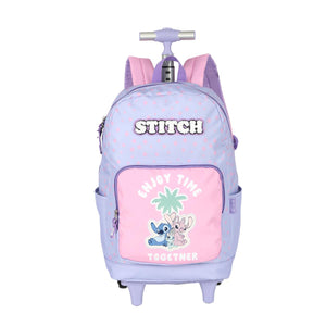 Mochila com Rodas Stitch - Enjou Time Together - Pastel Lilac