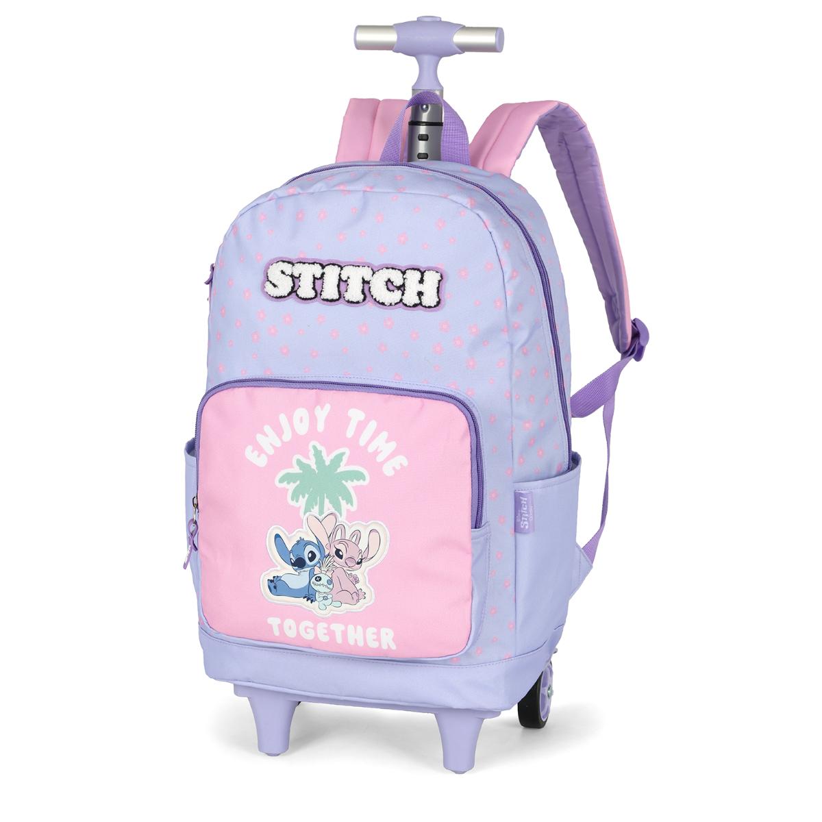 Mochila com Rodas Stitch - Enjou Time Together - Pastel Lilac Up4You