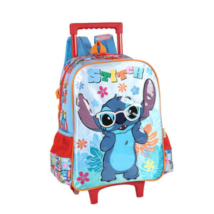 Mochila com Rodas Stitch Glasses - Azul