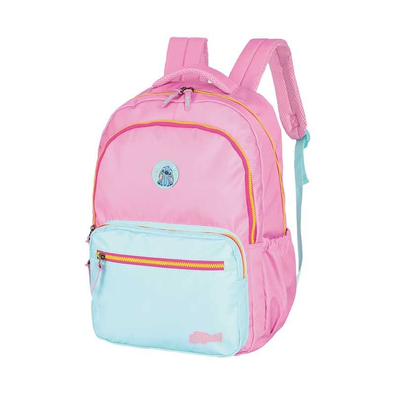 Mochila de Costas Stitch Luxel - Laptop - Rosa Luxcel