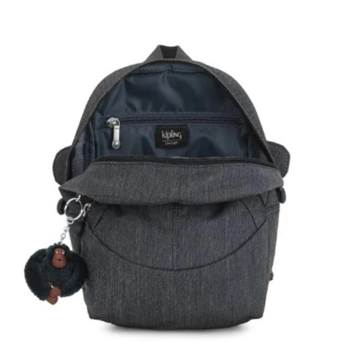 Mochila Kipling Faster - Marine Navy - Preto Kipling