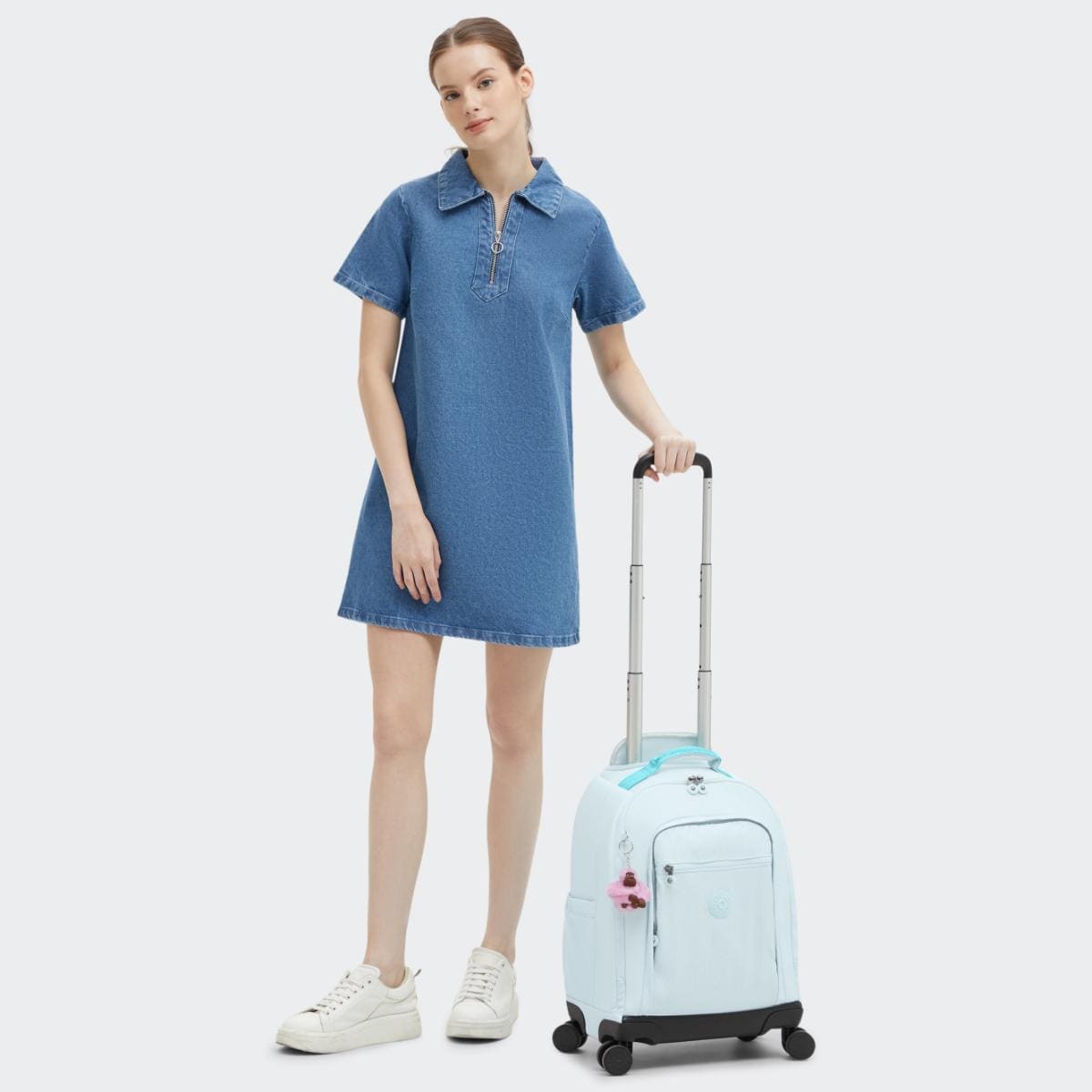 Mochila Kipling New Zea - Blue Sky Met - Azul Kipling