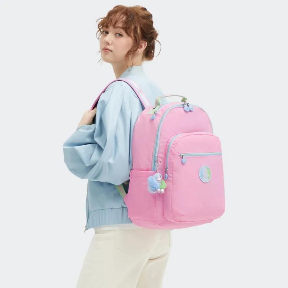 Mochila Kipling Seoul - Galaxy Pink FC Kipling